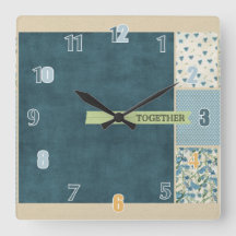 Blue Patchwork Together Wall lock