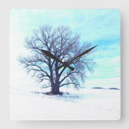 Relógio Quadrado Blue Winter