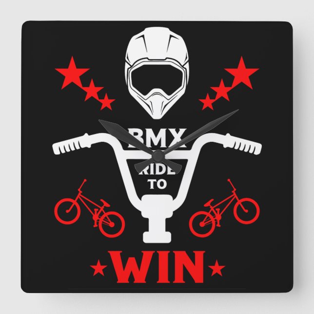 Relógio Quadrado Bmx Bikers Freestyle (Frente)