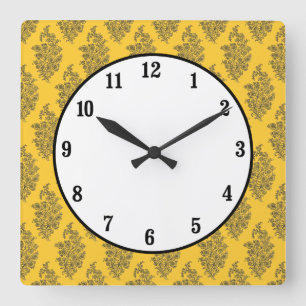 Relógio Quadrado Boho India Block Impressão