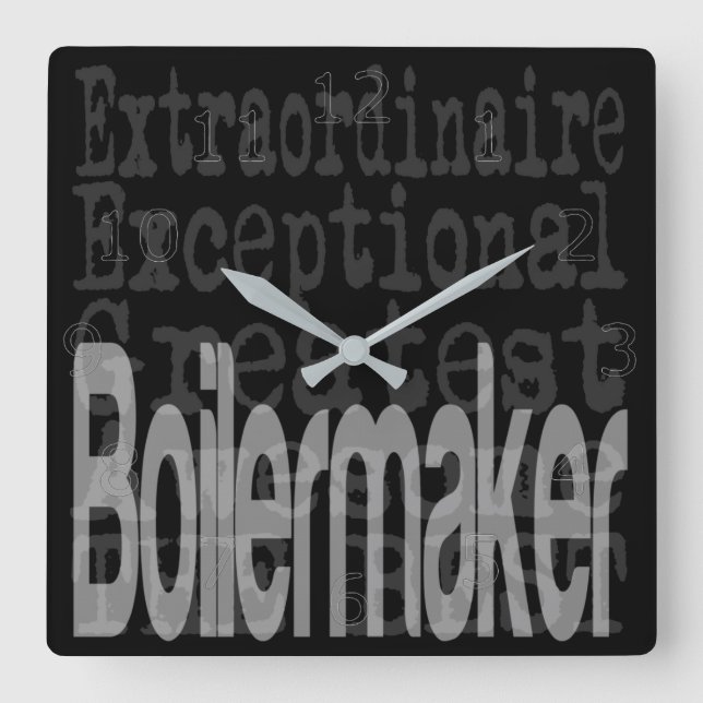 Relógio Quadrado Boilermaker Extraordinaire (Frente)