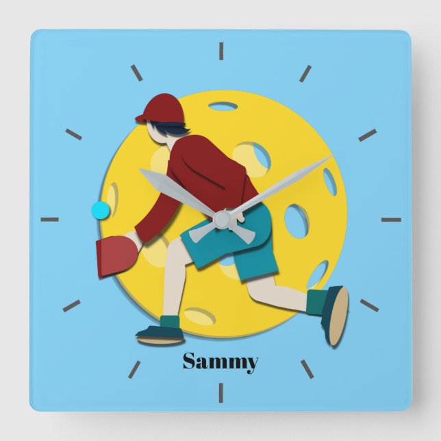 Relógio Quadrado Bola de picles (Frente)