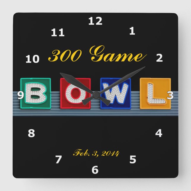 Relógio Quadrado Boliches retrorreflectoras (Frente)