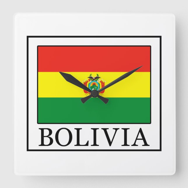 Relógio Quadrado Bolívia (Frente)