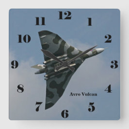 Relógio Quadrado Bombardeiro da asa de delta de Avro Vulcan todos