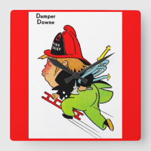 Relógio Quadrado bombeiro Damper Downe