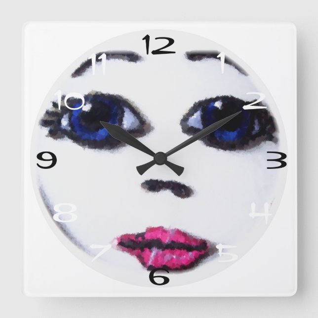 Relógio Quadrado Boneca Face (Frente)
