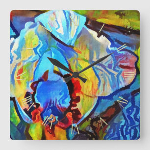 Relógio Quadrado Bonita abstrato