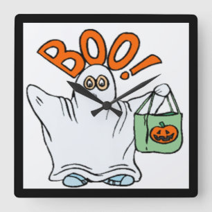 RELÓGIO QUADRADO BOO! FANTASMA