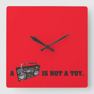 Relógio Quadrado Boombox Is Not a Toy