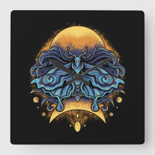 Relógio Quadrado Borboleta