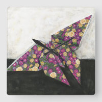 Borboleta Origami em Papel Floral