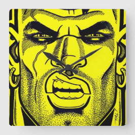 Relógio Quadrado Botão