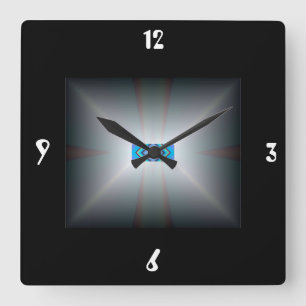 Relógio Quadrado Branco/Preto iluminado >Relógios de parede artísti