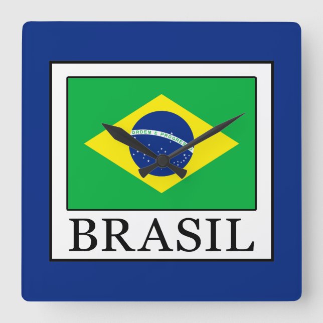 Relógio Quadrado Brasil (Frente)