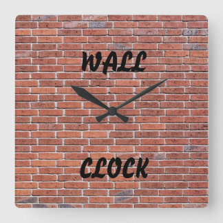 Relógio Quadrado Brick 'Wall Clock'