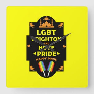 Relógio Quadrado Brighton Orgulho gay