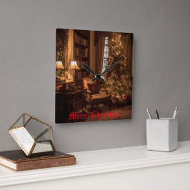 Relógio Quadrado Brilho festivo