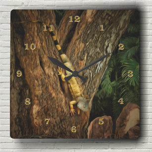 Relógio Quadrado Buena Iguana 1069