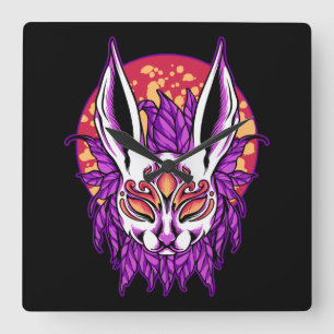 Relógio Quadrado Bunny Mask