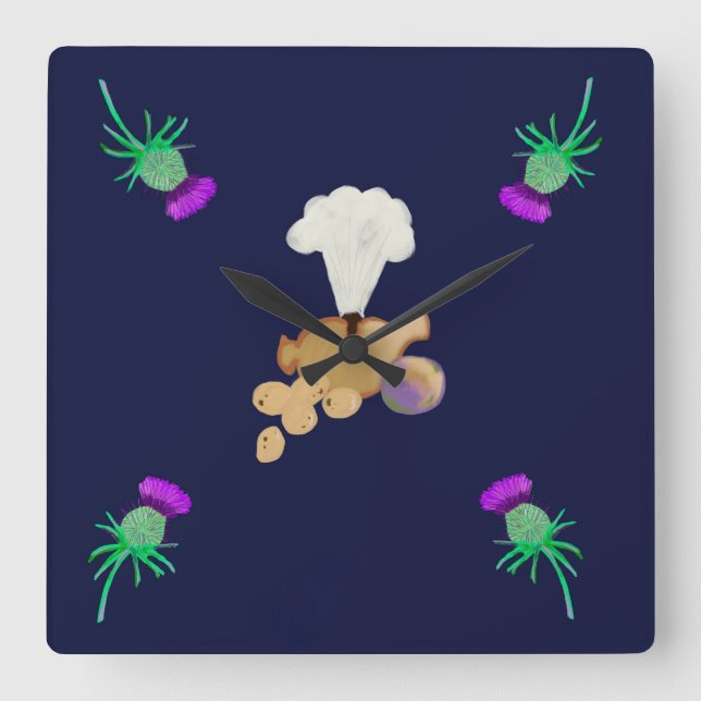 Relógio Quadrado Burns supper (Frente)