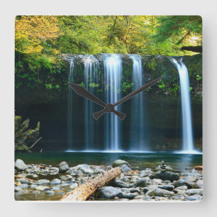 Relógio Quadrado Cachoeira sereno