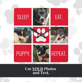 Relógio Quadrado Cachorro Cachorro Dormindo Repete O Fanfarrão Anim