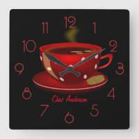Café Vermelho e Preto Personalizado
