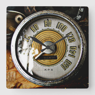 Relógio Quadrado Calibre da velocidade do automóvel do vintage