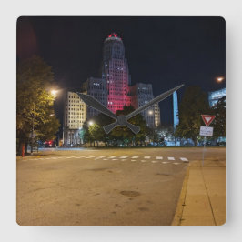 Relógio Quadrado Câmara Municipal à Noite