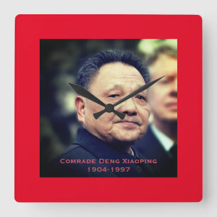 Relógio Quadrado Camarada Deng Xiaoping - Líder Chinês