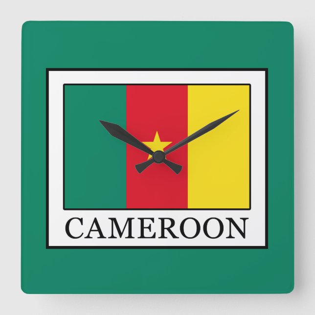 Relógio Quadrado Camarões (Frente)