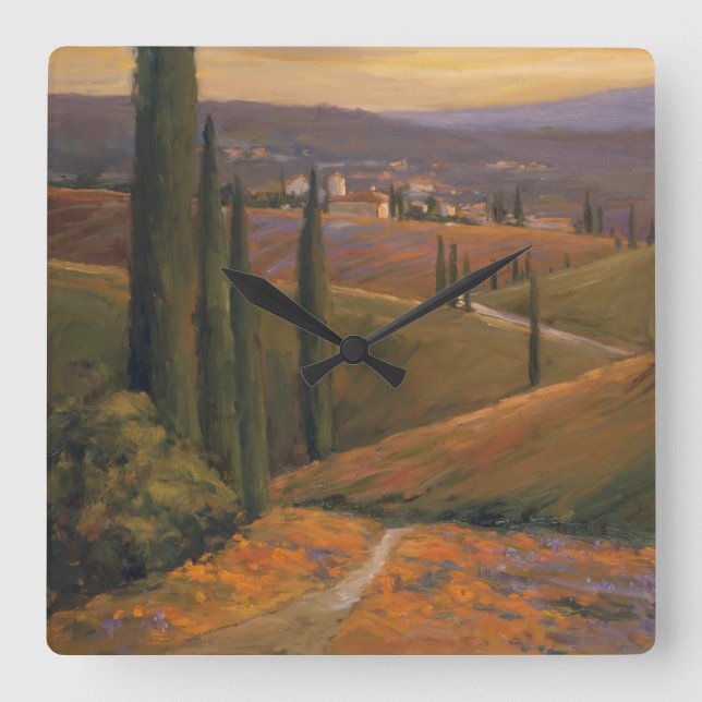 Relógio Quadrado Caminhada da tarde mim (Frente)