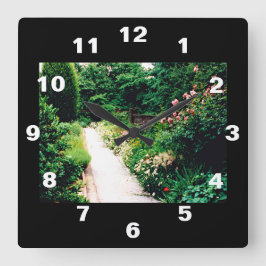 Relógio Quadrado Caminho do Jardim
