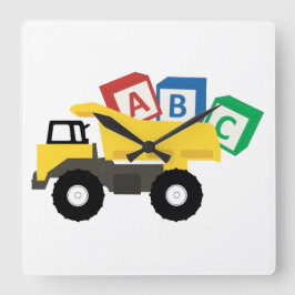 Relógio Quadrado Caminhões de Construção de Caminhões ABC