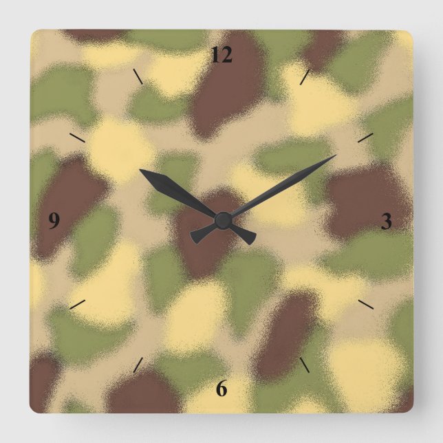Relógio Quadrado Camo Ripple (Frente)