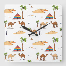 Relógio Quadrado Camping du désert du Sahara marocain