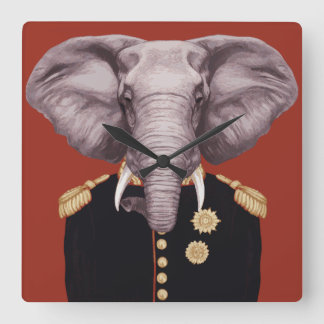 Relógio Quadrado Capitão Elefante