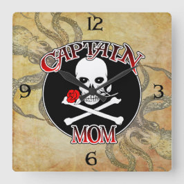 Relógio Quadrado Capitão Mãe - Embalada por Deep