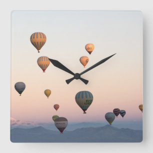 Relógio Quadrado Cappadocia. Voo de Balões