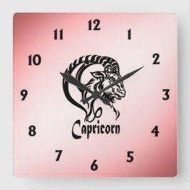 Relógio Quadrado Capricorn o Bode Marinho Zodíaco