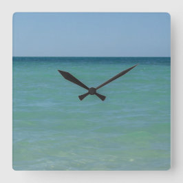 Relógio Quadrado Caribbean Sea Wall Clock
