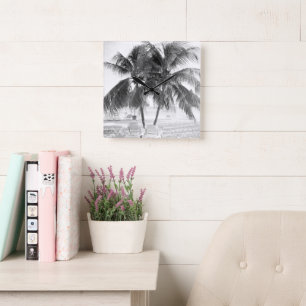 Relógio Quadrado Caribe Beach Bliss 8 #viagem #art