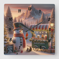 Carrinho de Chocolate Quente de Snowman na Wonderl