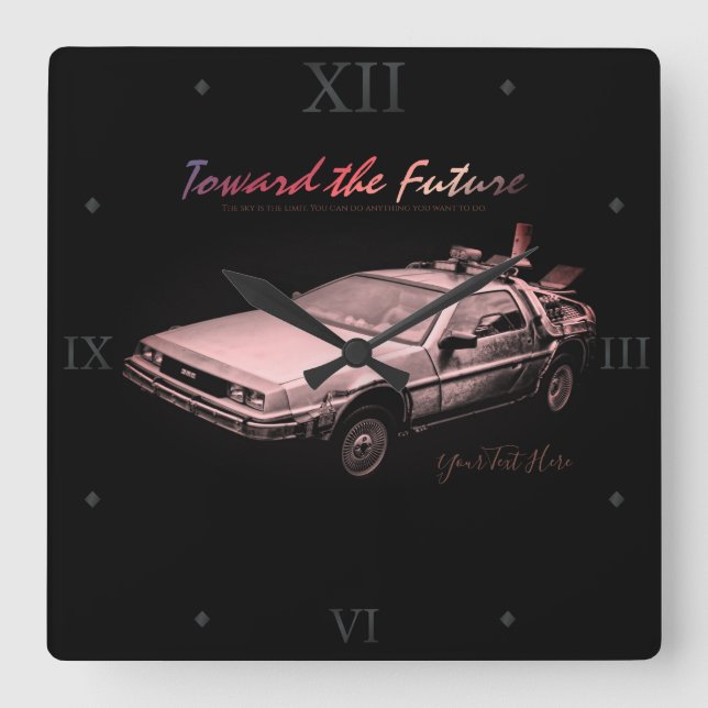 Relógio Quadrado Carro:Relógio de Parede Acrílico (Frente)