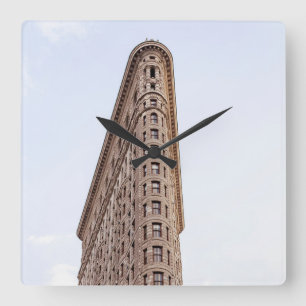 Relógio Quadrado Cartão postal de construção flatiron