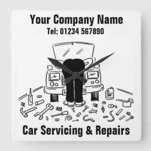 Relógio Quadrado Cartografia de Manutenção e Reparação de Automóvei