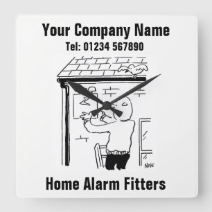 Relógio Quadrado Cartoon Home Alarm Fitter