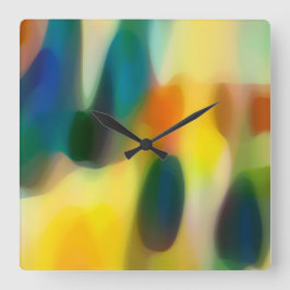 Relógio Quadrado Casa de praia da chuva da fúria