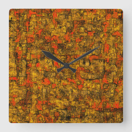 Relógio Quadrado Casca de virtual, com toneladas de coral vivo